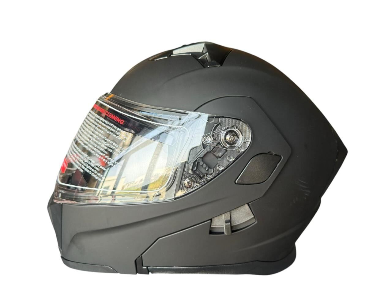 ÇENE AÇILIR KASK MAT BLACK DECAL C1 MAT SİYAH L BEDEN JK906-1