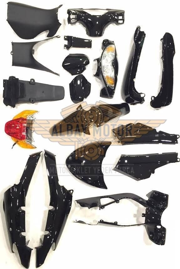 MONDİAL 110 FT KAPORTA SETİ SİYAH-İTHAL (FAR STOP DAHİL)