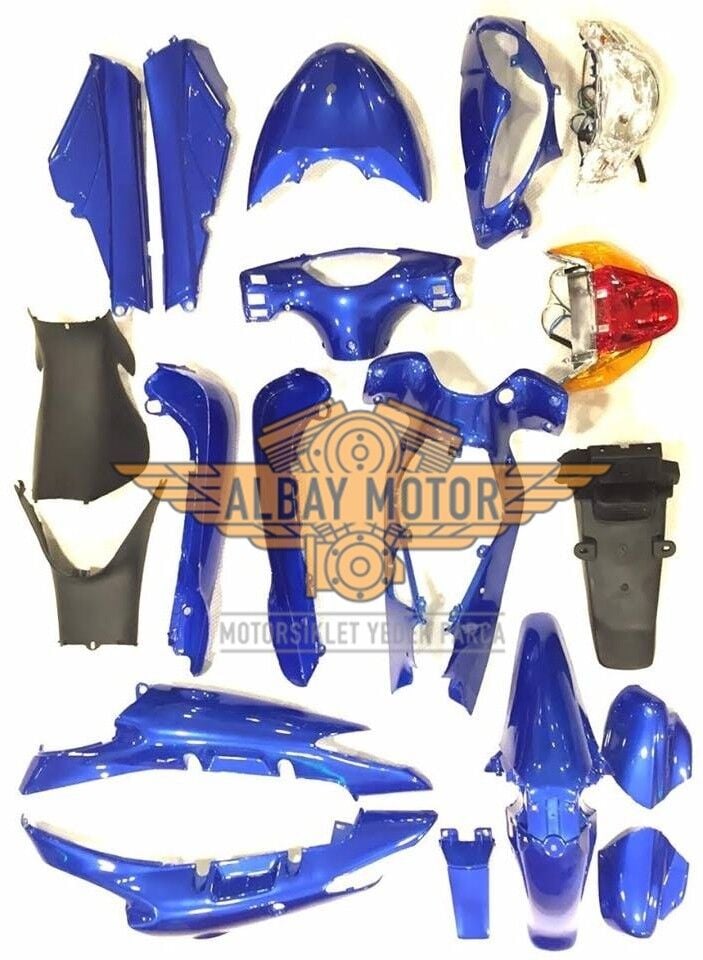 MONDİAL 110 FT KAPORTA SETİ MAVİ-İTHAL (FAR STOP DAHİL)