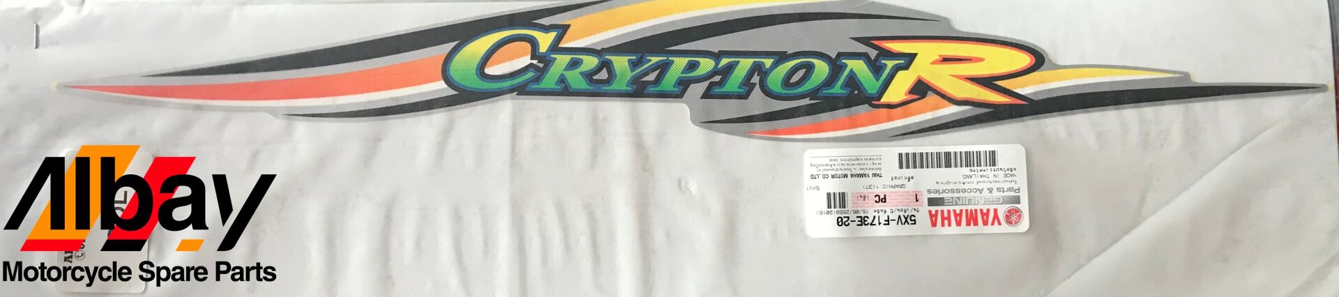 YAMAHA CRYPTON R SELE ALTI GRENAJ SOL STİCKER GRİ ORJİNAL 2005-2008