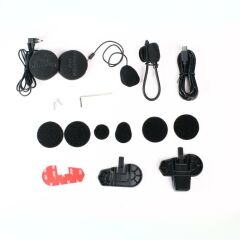 Knmaster KN2300 Motosiklet Kask İnterkom Bluetooth Intercom Kulaklık Seti siyah