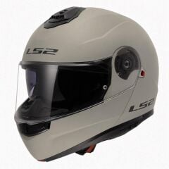LS2 STROBE 2 ÇENE AÇILIR KASK MONZA MAT KUM GRİ XL BEDEN