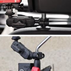 Ayna ve Gidon Bağlantılı Motosiklet Telefon Tutucu ve Aksesuar Aparatı