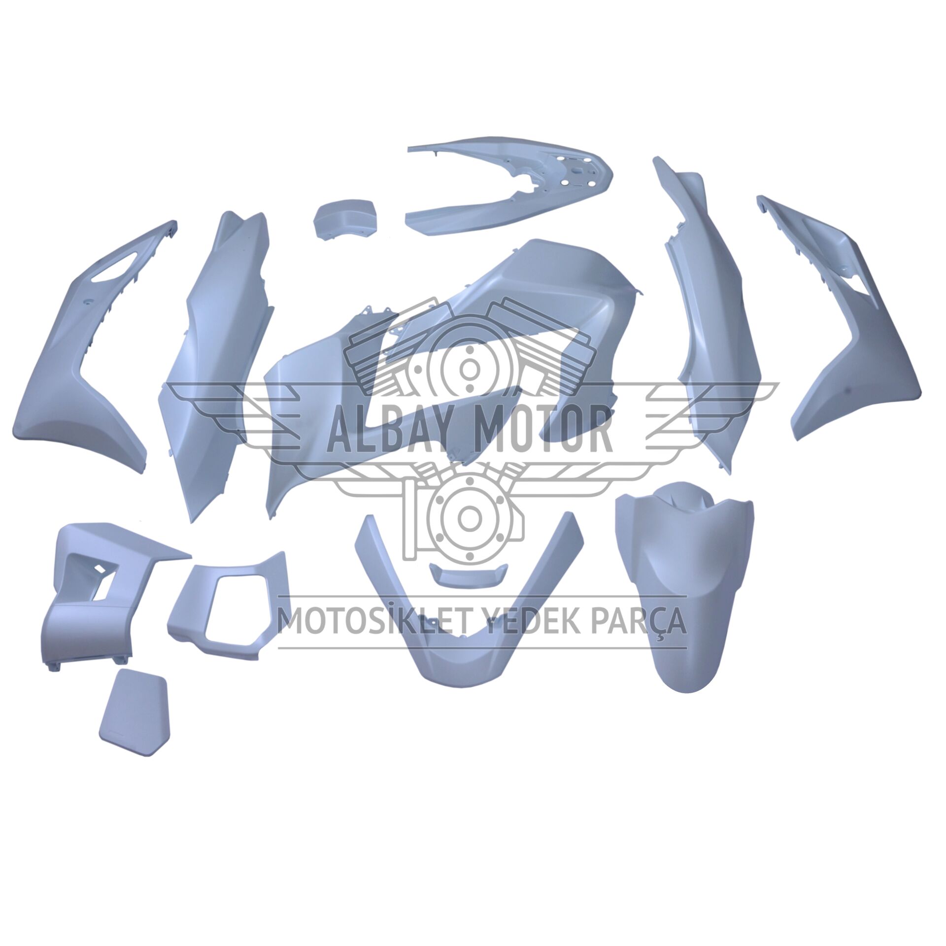 HONDA PCX KAPORTA SETİ MAT BEYAZ 2014-2017 12 PARÇA