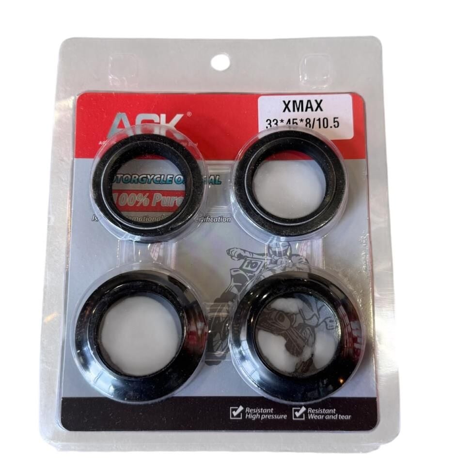 YAMAHA XMAX 250-300 ÖN AMORTİSÖR KEÇE VE TOZ KEÇE SETİ İTHAL 33*45*8/10.54 2018-2026
