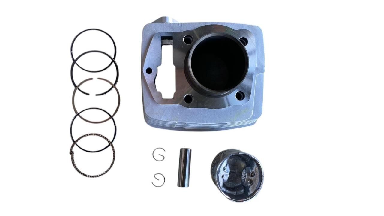 MOTOSAN 125 ÜSTTEN EGSANTRİK SİLİNDİR PİSTON SET UZUN PİSTON 15 PİN