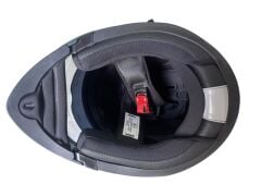ÇENE AÇILIR KASK MAT SİYAH GRİ ÇİZGİ R GREY  XL BEDEN JK902