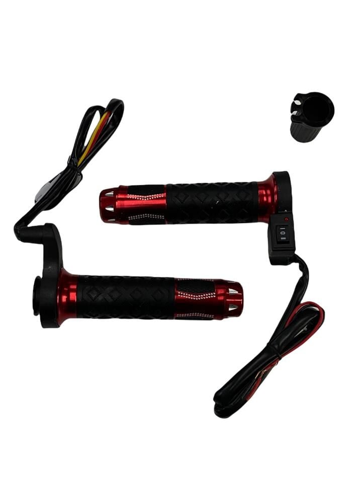 MOTOSİKLET ISITMALI ELCİK TAKIM KIRMIZI 2 KADEMELİ