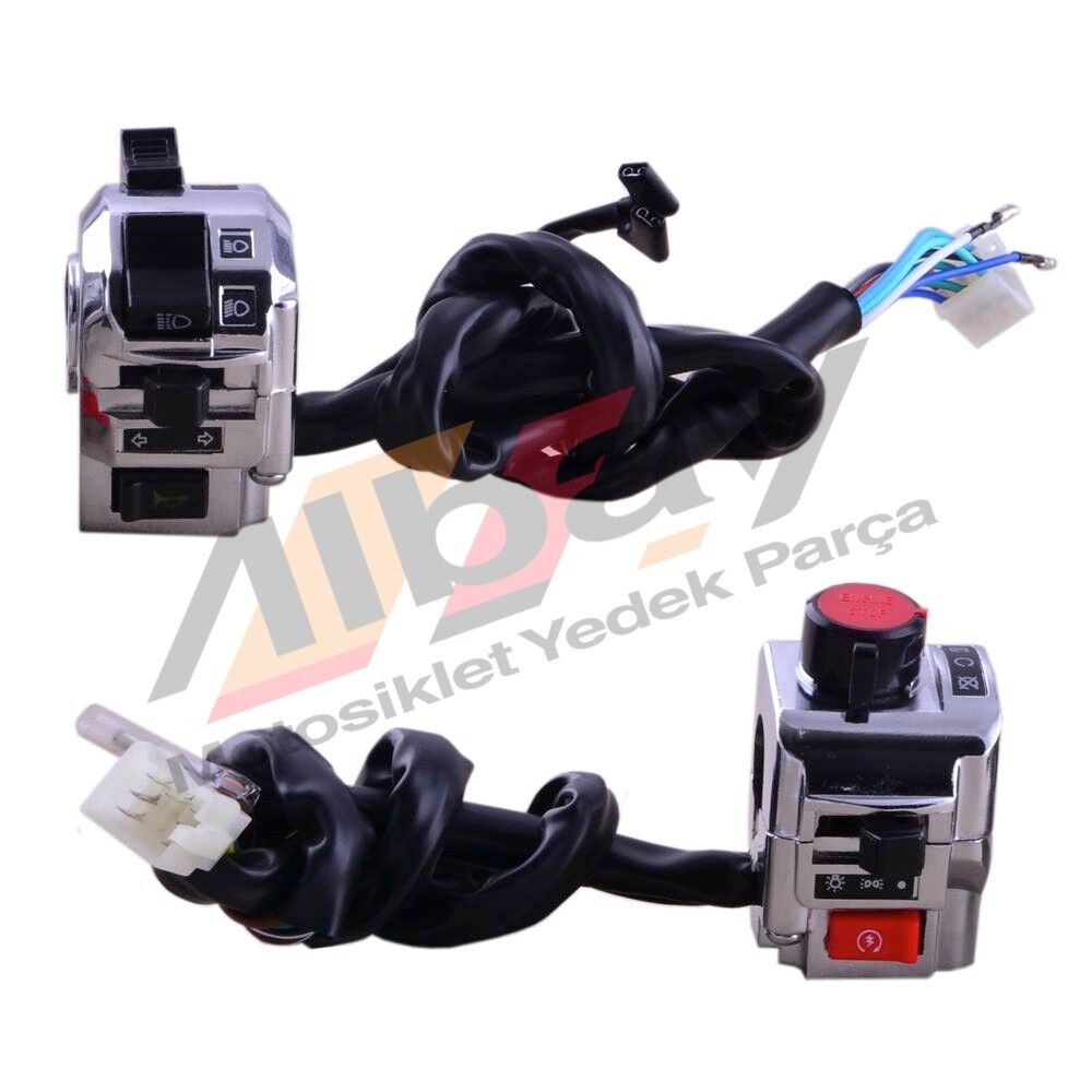 MONDİAL KT 125 KUMANDA TAKIM SAĞ-SOL KROM