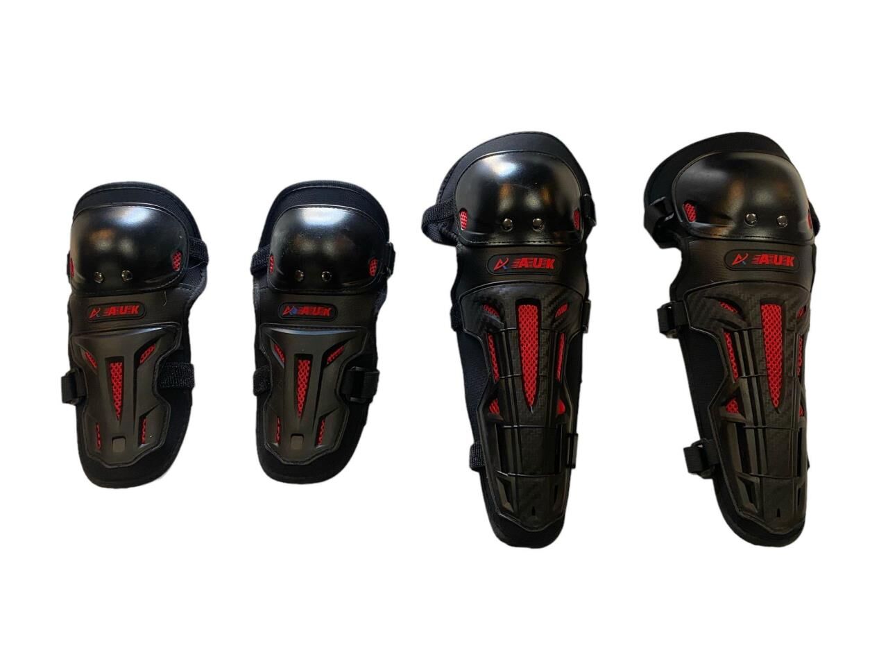 MOTOSİKLET DİZLİK VE DİRSEKLİK TAKIM PLASTİK KORUMALI MODEL 3