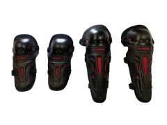 MOTOSİKLET DİZLİK VE DİRSEKLİK TAKIM PLASTİK KORUMALI MODEL 3