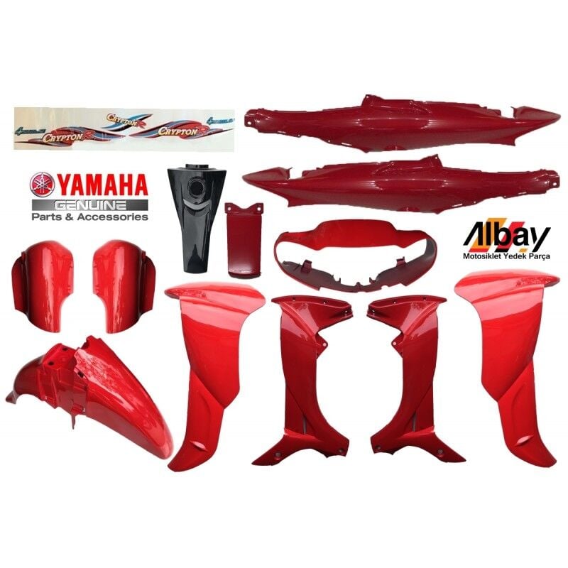YAMAHA CRYPTON R KAPORTA SETİ FULL KIRMIZI TAİWAN (STİCKER HEDİYELİ) 2005-2008