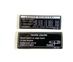 HONDA TİTAN ZİNCİR UYARI ETİKETİ TAKIM 1996-2002