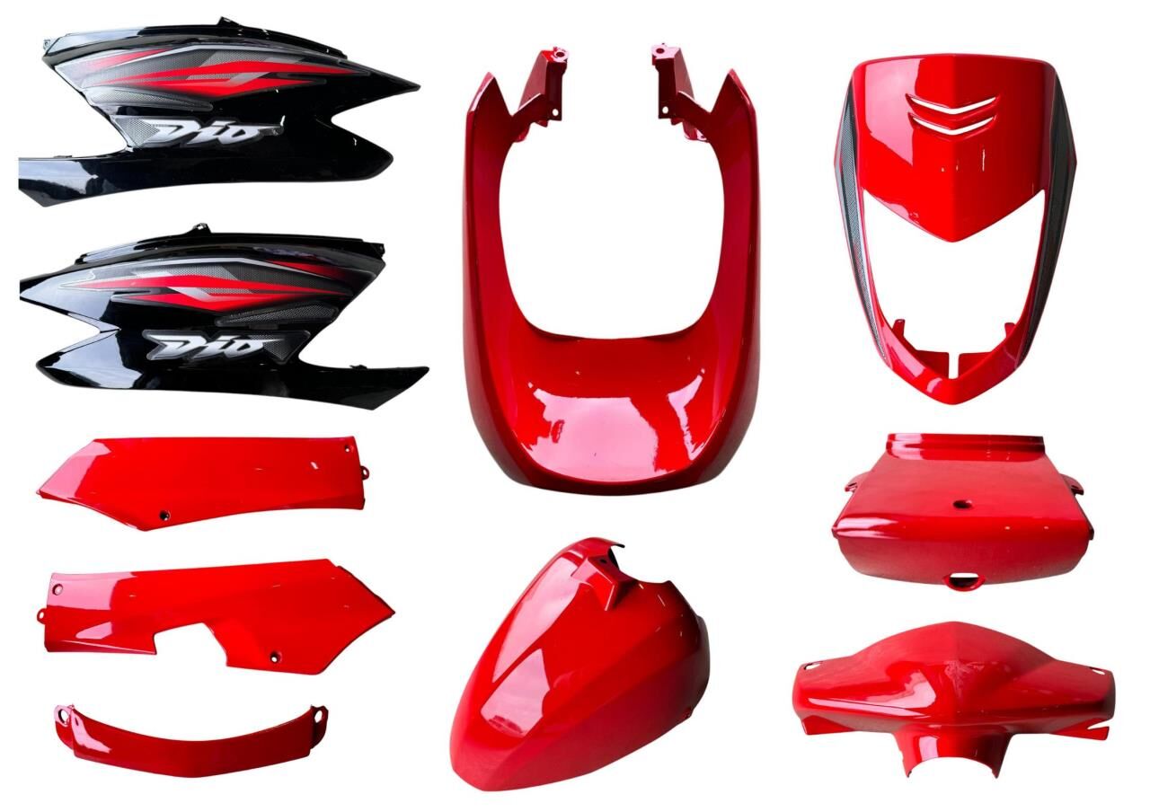 HONDA BEAT KAPORTA SETİ KIRMIZI-SİYAH A KALİTE ETİKETLİ