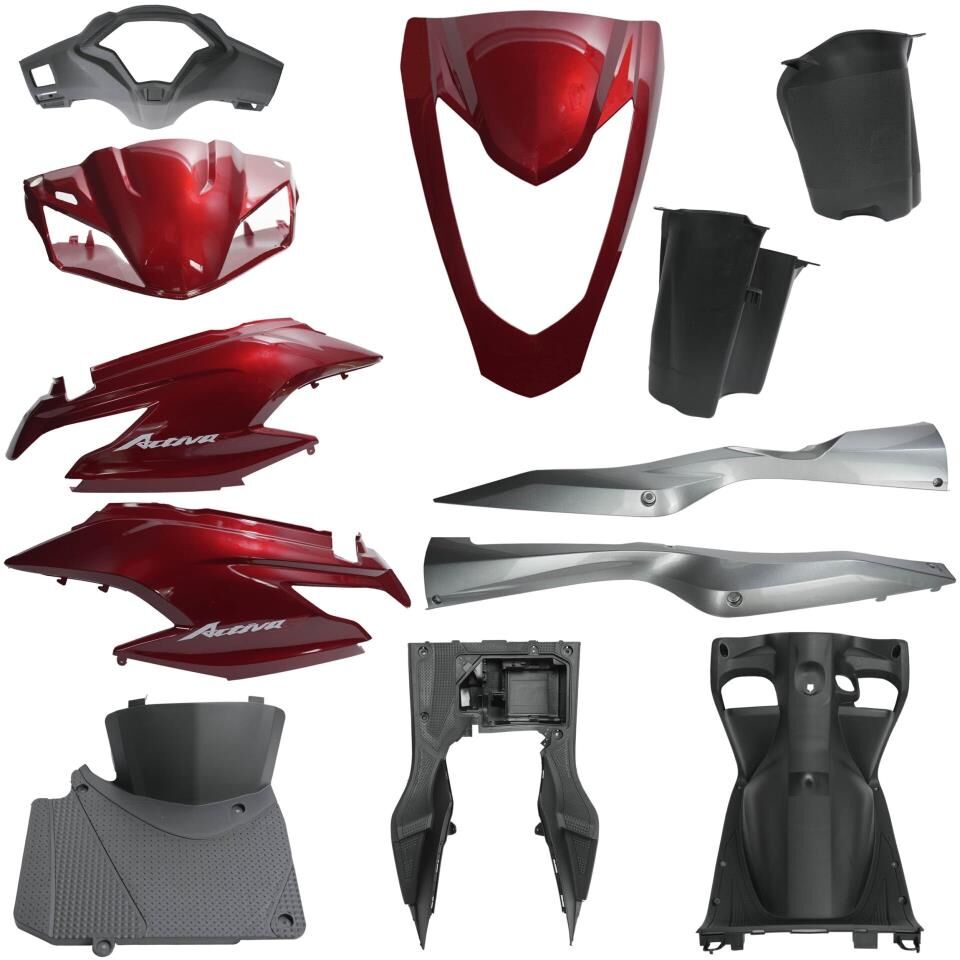 HONDA ACTİVA S  KAPORTA SET 12 PARÇA BORDO YENİ MODEL SELE KİLİTSİZ