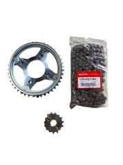 HONDA CBF 150-CB 125 E ZİNCİR DİŞLİ TAKIM ORJİNAL 15T-43T 41200-KYA-600 / 23801-KTT-900