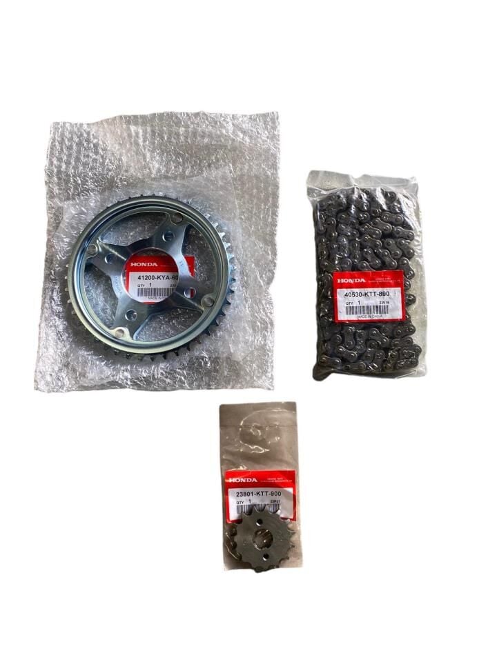 HONDA CBF 150-CB 125 E ZİNCİR DİŞLİ TAKIM ORJİNAL 15T-43T 41200-KYA-600 / 23801-KTT-900
