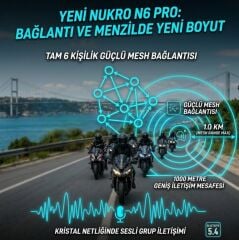 NUKROTECH N6 PRO– MESH VE SESLİ KOMUT İNTERCOM
