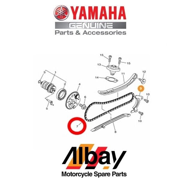 YAMAHA XMAX 250-300 EGSANTRİK ZİNCİRİ ORJİNAL 2018-2021