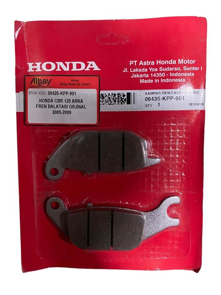 HONDA CBR 125 ARKA FREN BALATASI ORJİNAL 2005-2009