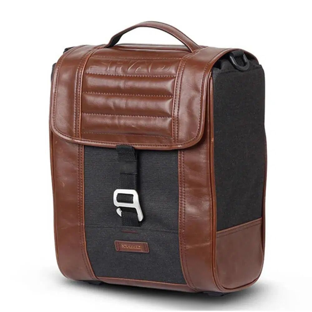 SHAD CAFE RACER KAHVERENGİ RETRO YAN ÇANTA SADDLE BAG