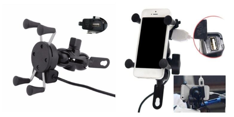 Usb Çıkışlı Telefon Tutucu Örümcek Model Ayna Bağlantılı