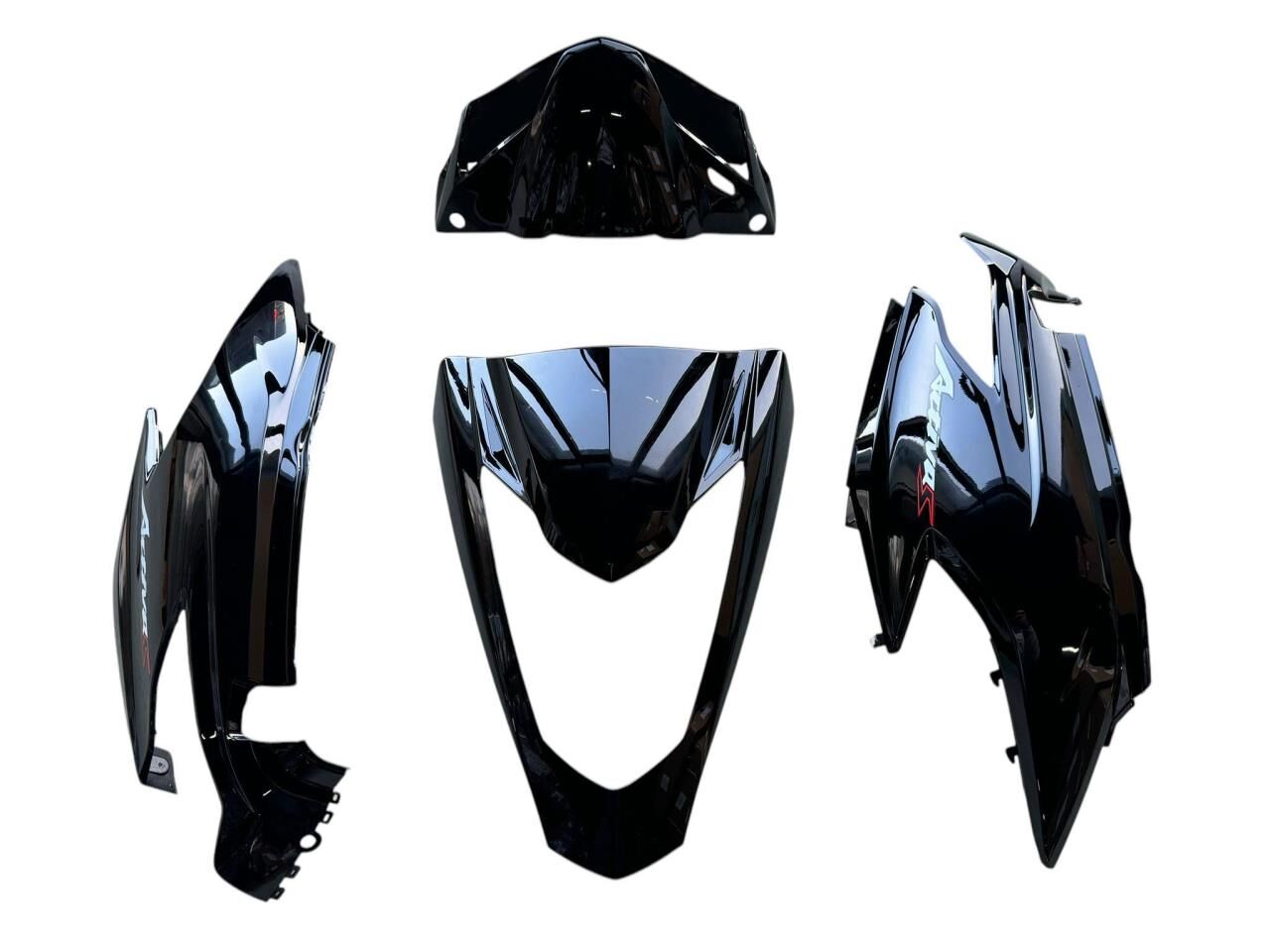 HONDA ACTİVA S  KAPORTA SET 4 PARÇA BOYALI AKSAM SİYAH YENİ MODEL SELE KİLİTSİZ