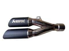 AKRAPOVİC EGSOZ ÇİFT ÇIKIŞ SİYAH-NİKEL SUSTURUCULU