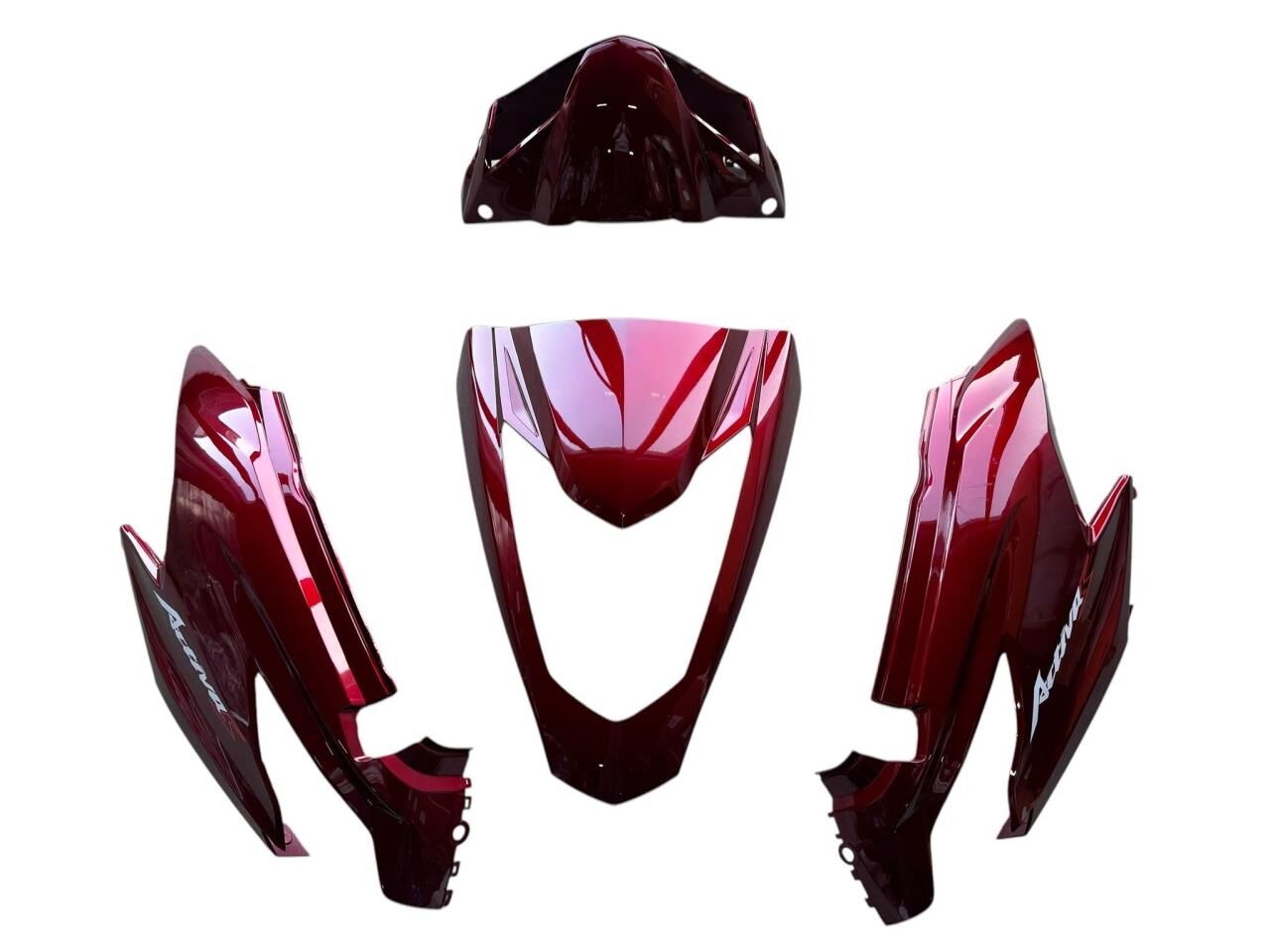 HONDA ACTİVA S  KAPORTA SET 4 PARÇA BOYALI AKSAM BORDO YENİ MODEL SELE KİLİTSİZ