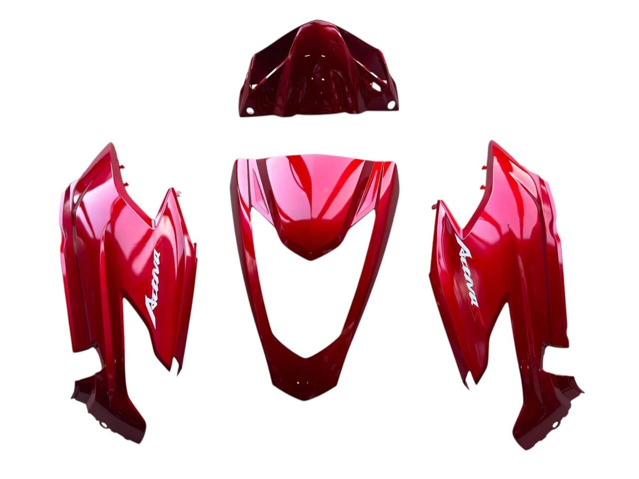 HONDA ACTİVA S  KAPORTA SET 4 PARÇA BOYALI AKSAM KIRMIZI YENİ MODEL SELE KİLİTSİZ