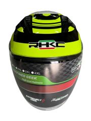 KC YARIM KASK VİZÖRLÜ KC528-1 SİYAH NEON YEŞİL M BEDEN