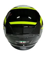 KC YARIM KASK VİZÖRLÜ KC528-1 SİYAH NEON YEŞİL M BEDEN