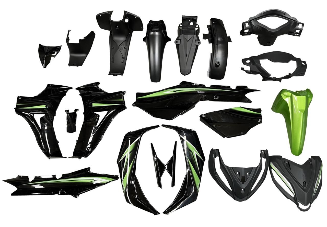 RKS SNİPER 100 KAPORTA SET YEŞİL-SİYAH