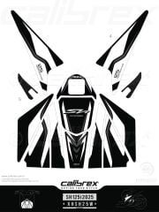 HONDA SH125 İ TANK PAD FULL SET 10 PARÇA SİYAH-BEYAZ 2025