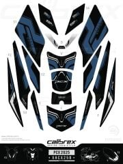 HONDA PCX 125 TANK PAD FULL SET 17 PARÇA SİYAH-LACİVERT 2025