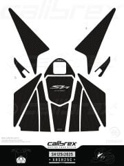 HONDA SH125 İ TANK PAD FULL SET 10 PARÇA SİYAH-GRİ DESENLİ 2025