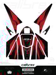 HONDA SH125 İ TANK PAD FULL SET 10 PARÇA SİYAH-KIRMIZI DESENLİ 2025