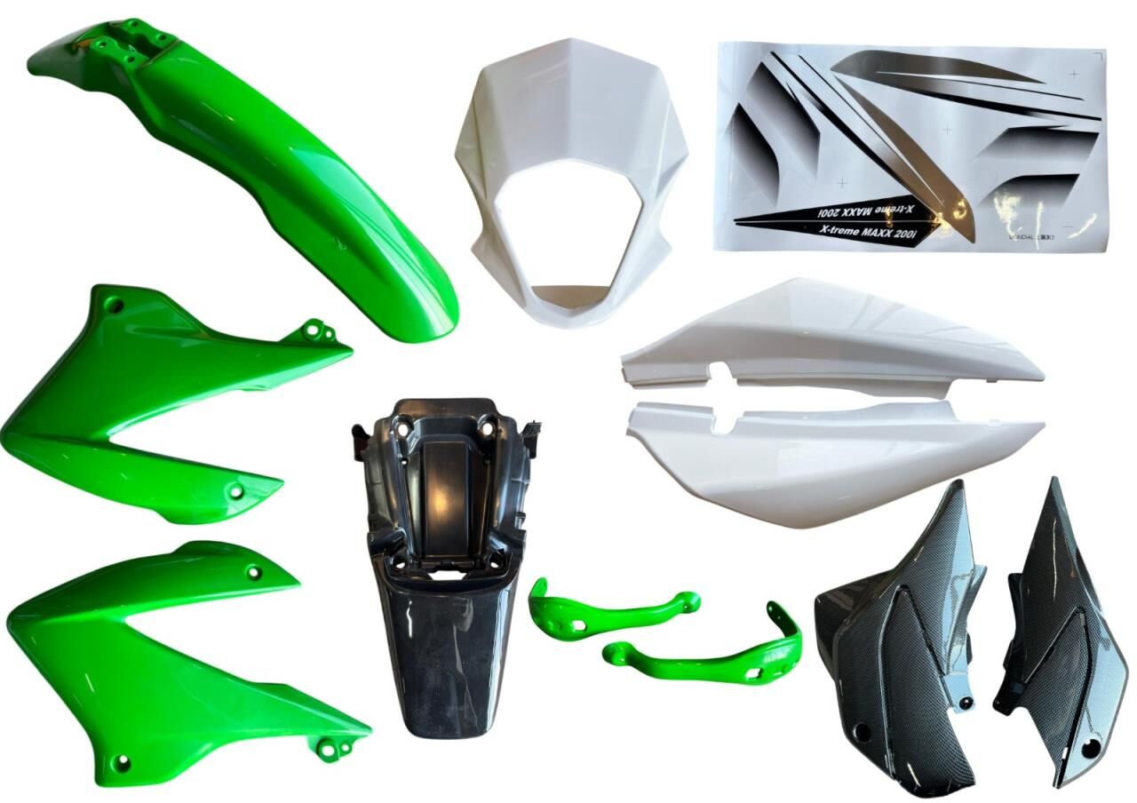 MONDİAL X-TREME 200 İ KAPORTA SET YEŞİL İTHAL