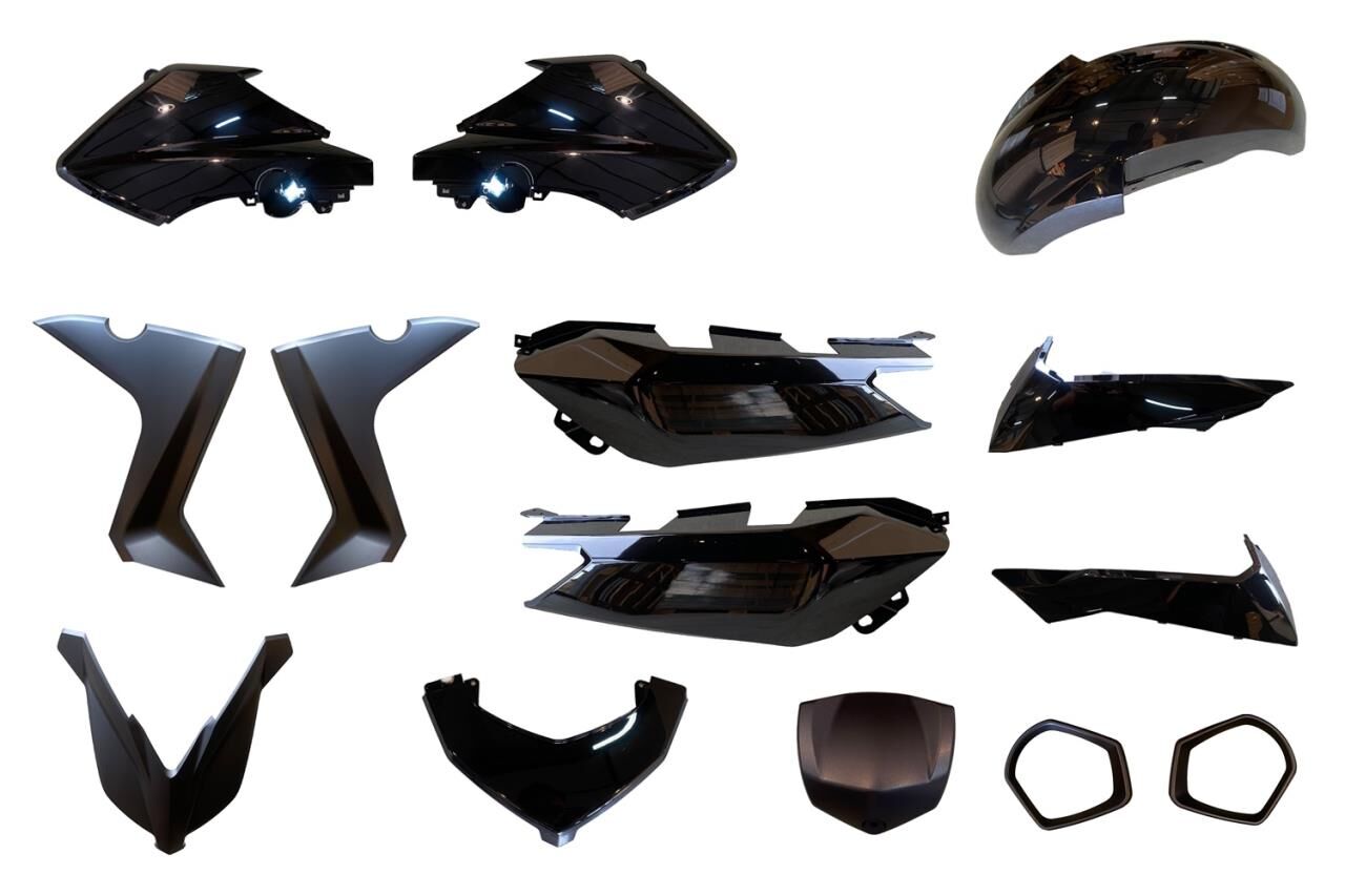 YAMAHA XMAX 250 KAPORTA GRENAJ SETİ SİYAH İTHAL 2014-2017 (14 PARÇA)