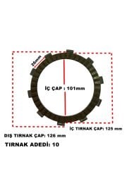 CF MOTO SR 250- NK 250 DEBRİYAJ BALATA ORJİNAL NO 1 ADET