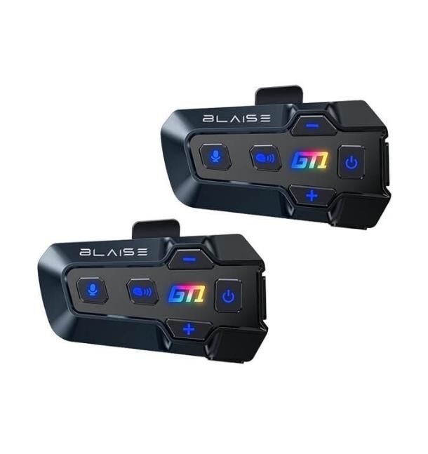 BLAISE GT1 DUO Bluetooth Motosiklet Intercom Siyah - İkili Set