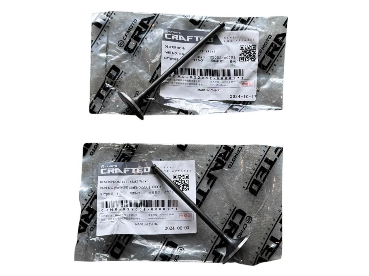 CF MOTO SR 250- NK 250 SUBAP TAKIM ORJİNAL (1 EMME 1 EGSOZ)