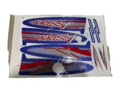 MODENAS KRİSS 1 STİCKER SET MAVİ 003