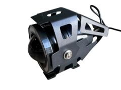 MOTOSİKLET SİS FARI U7 5 RENK ANGEL ÇAKARLI SİYAH KASA