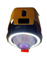 MOTOSİKLET SİS FARI U7 BEYAZ ANGEL ÇAKARLI GOLD KASA