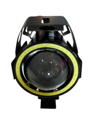 MOTOSİKLET SİS FARI U7 YEŞİL ANGEL ÇAKARLI KÜÇÜK KASA