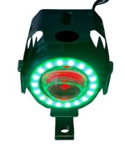 MOTOSİKLET SİS FARI U7 YEŞİL ANGEL ÇAKARLI KÜÇÜK KASA