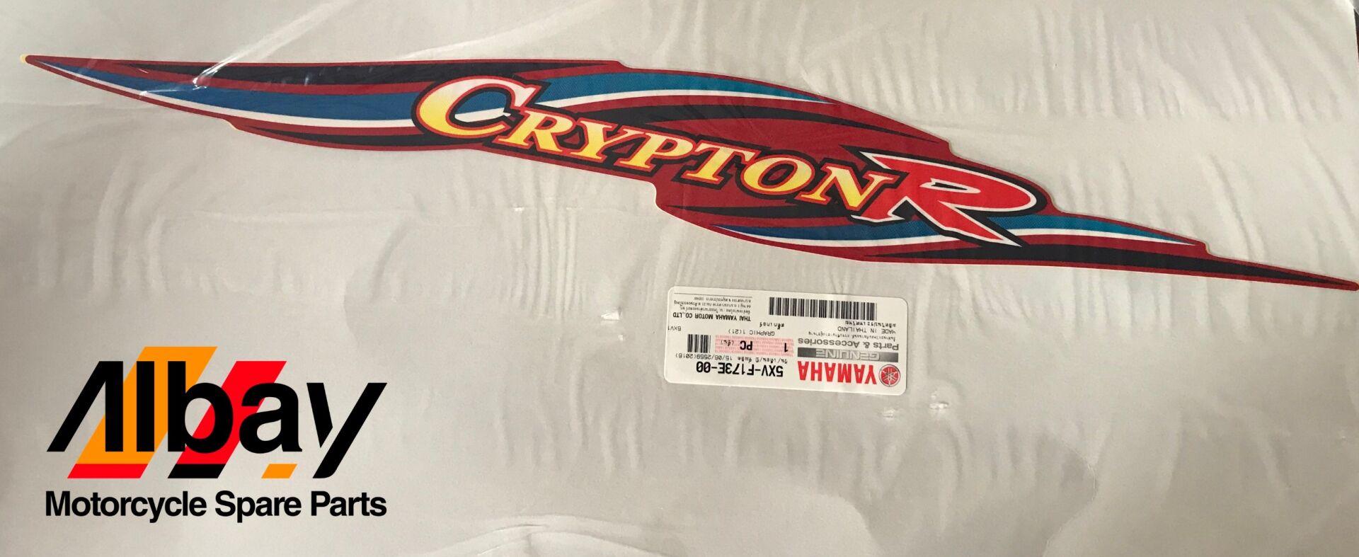 YAMAHA CRYPTON R SELE ALTI GRENAJ SOL STİCKER KIRMIZI ORJİNAL 2005-2008