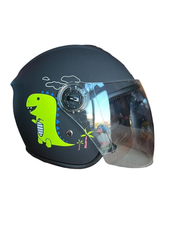 ÇOCUK KASK YARIM DİNOZOR SİYAH