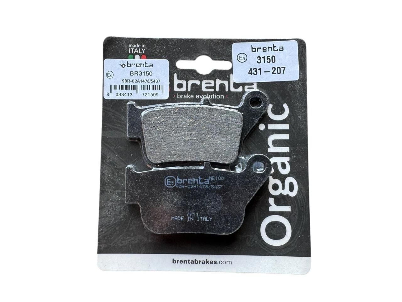 YAMAHA XMAX 250 DİSK BALATA ARKA YENİ MODEL ORGANİK  BRENTA 2017